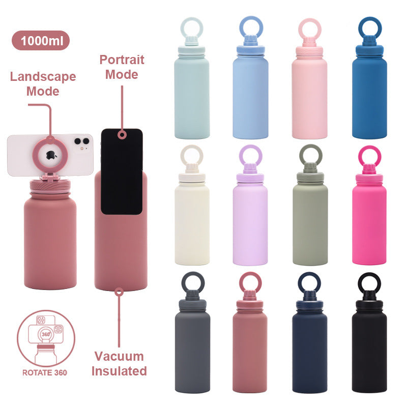 Insulated Water Bottle w/Mag Phone Bracket