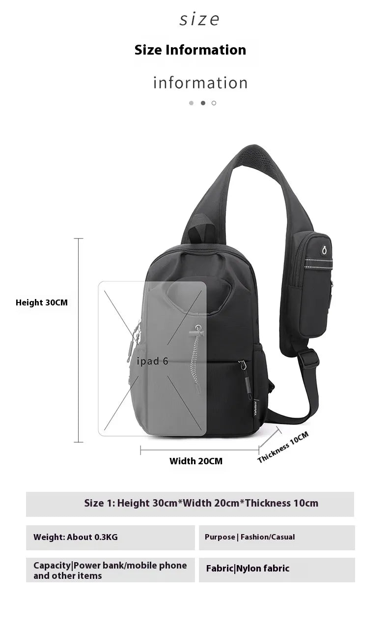 Oxford Cloth Waterproof Crossbody Kettle Bag