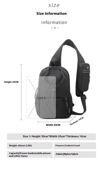 Oxford Cloth Waterproof Crossbody Kettle Bag