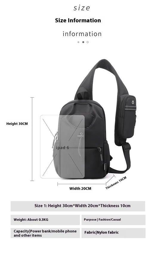 Oxford Cloth Waterproof Crossbody Kettle Bag